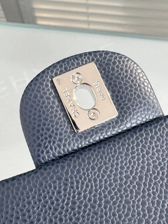 Chanel Classic Flap 25cm Dark Blue 8 CHANEL Classic Flap 25cm Dark Blue - best chanel dupe detail 7