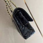 Chanel Classic Flap 25cm Patent Black 4 CHANEL Classic Flap 25cm Patent Black - chanel patent leather replica detail 3