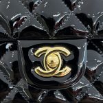 Chanel Classic Flap 25cm Patent Black 7 CHANEL Classic Flap 25cm Patent Black - chanel patent leather replica detail 6