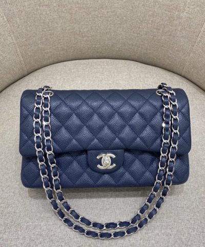 CHANEL Klassisk Klaff 25cm Havsblå