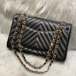 Chanel Classic Flap 25cm V Black 4 CHANEL Classic Flap 25cm V Black - chanel chevron bag replica detail 3