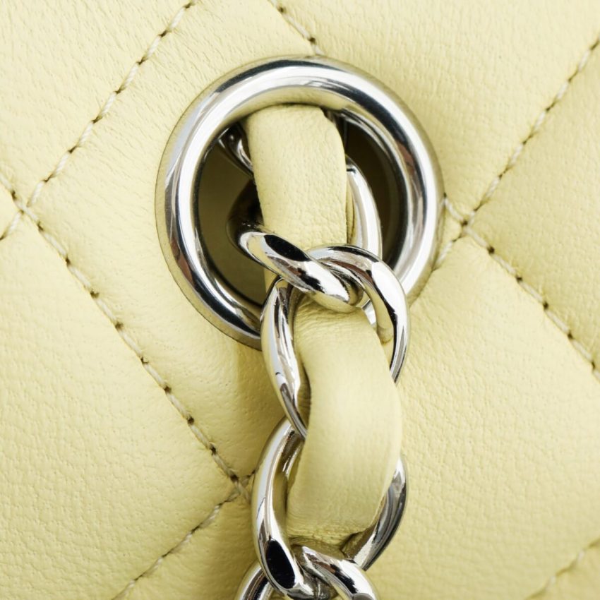 Chanel Classic Flap 25cm Yellow 10 CHANEL Classic Flap 25cm Yellow - chanel yellow bag dupe detail 1