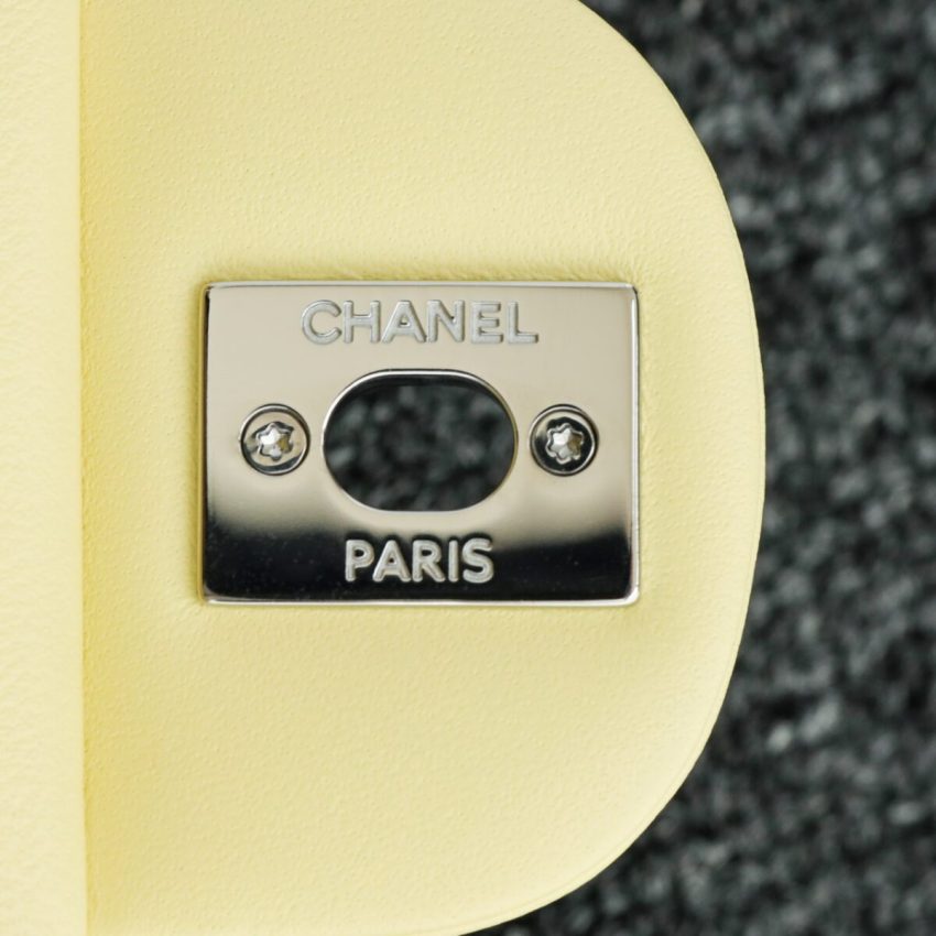Chanel Classic Flap 25cm Yellow 7 CHANEL Classic Flap 25cm Yellow - chanel yellow bag dupe detail 8