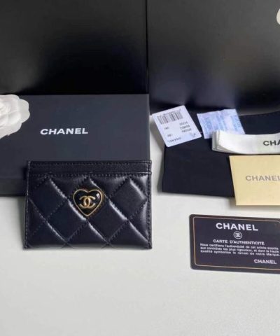 Chanel Flap Card Holder Heart