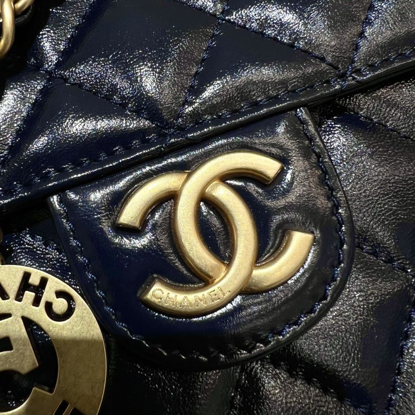 Chanel Hobo Small Dark Blue 2 CHANEL Hobo Small Dark Blue - chanel small hobo dark blue dupe detail 1