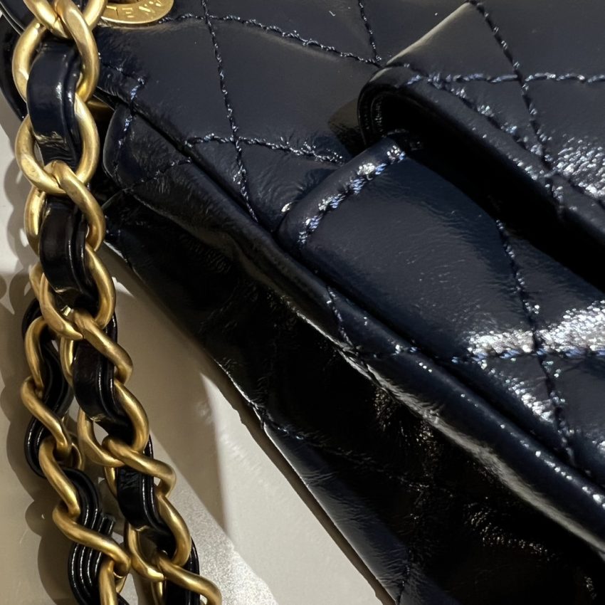 Chanel Hobo Small Dark Blue 6 CHANEL Hobo Small Dark Blue - chanel small hobo dark blue dupe detail 5