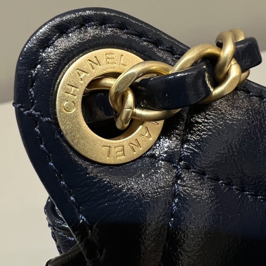 Chanel Hobo Small Dark Blue 8 CHANEL Hobo Small Dark Blue - chanel small hobo dark blue dupe detail 7