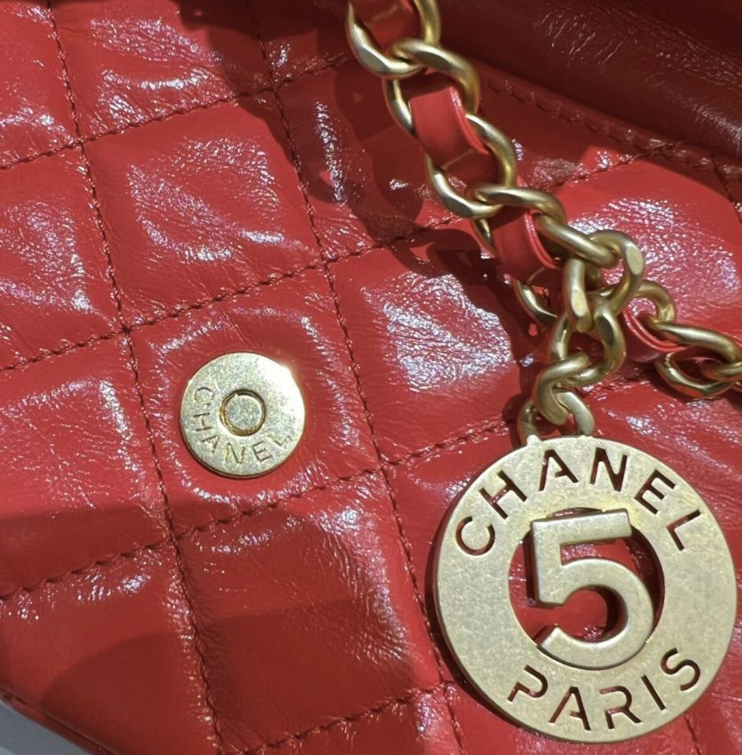 Chanel Hobo Small Red 5 CHANEL Hobo Small Red - fake chanel hobo red detail 4