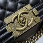 chanel-le-boy-large-black-gallery-2 CHANEL Le Boy Large Black - fake chanel boy bag detail 4