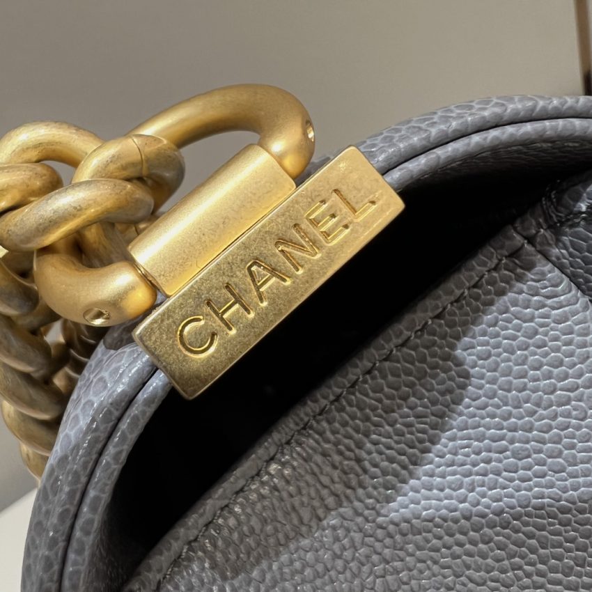 chanel-le-boy-large-grey-gallery-3 CHANEL Le Boy Large Grey - fake chanel boy large detail 7