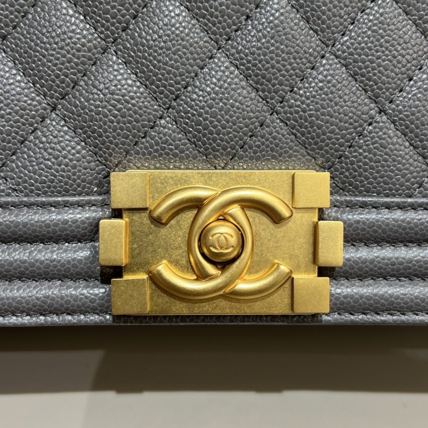 chanel-le-boy-large-grey-gallery-4 CHANEL Le Boy Large Grey - fake chanel boy large detail 10