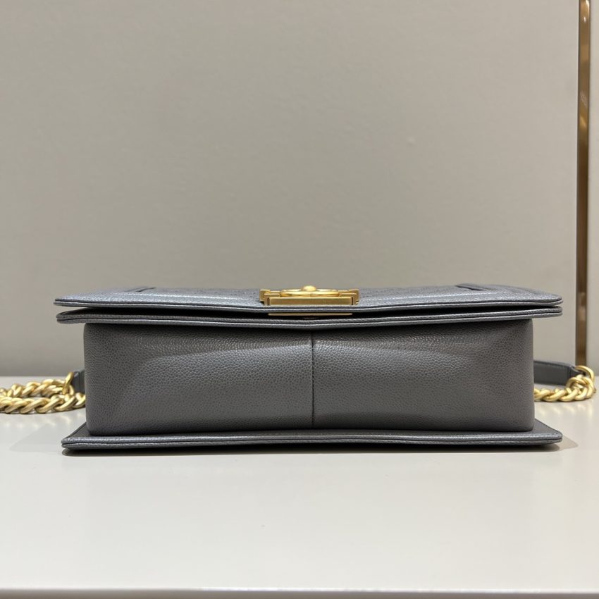 chanel-le-boy-large-grey-gallery-7 CHANEL Le Boy Large Grey - fake chanel boy large detail 19