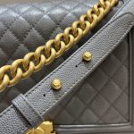 chanel-le-boy-large-grey-gallery-8 CHANEL Le Boy Large Grey - fake chanel boy large detail 22