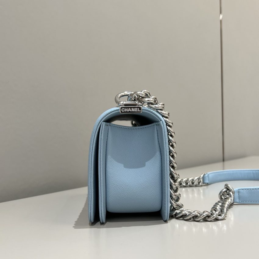 Chanel Le Boy Light Blue 6 CHANEL Le Boy Light Blue - chanel boy light blue dupe detail 5