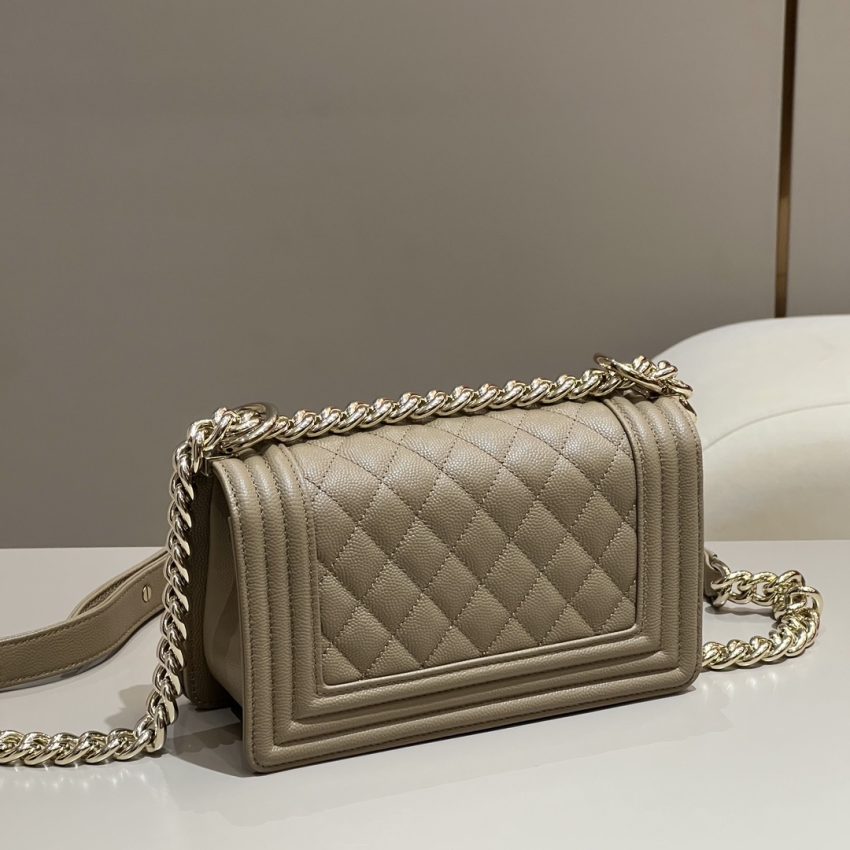 Chanel Le Boy Milk Tea 4 CHANEL Le Boy Milk Tea - fake chanel boy milk tea detail 3