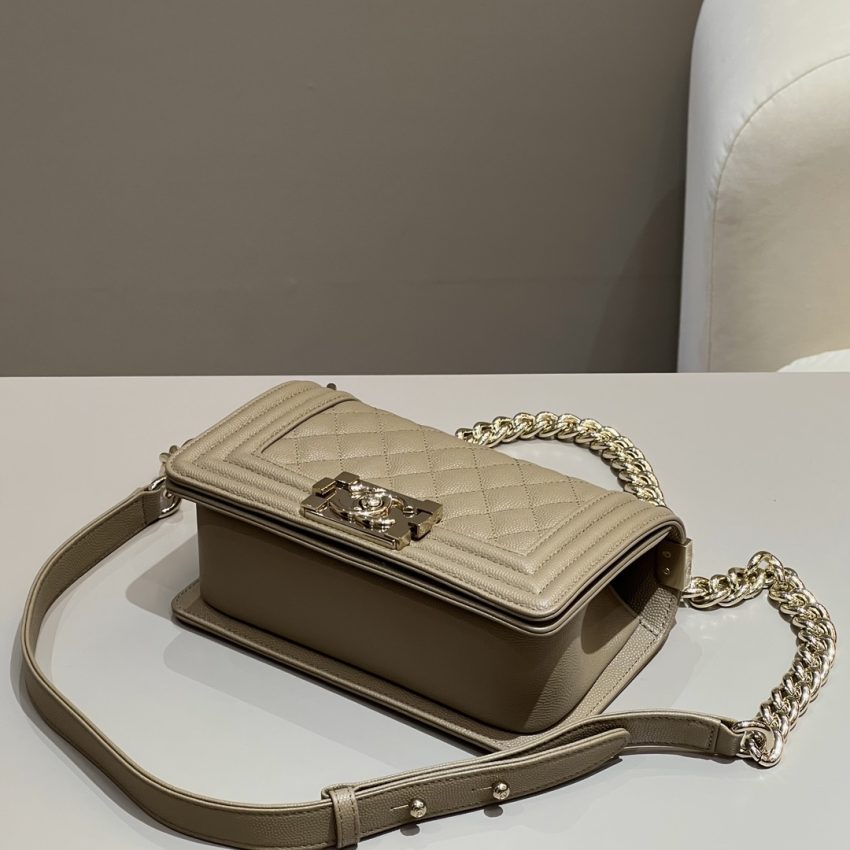 Chanel Le Boy Milk Tea 9 CHANEL Le Boy Milk Tea - fake chanel boy milk tea detail 8