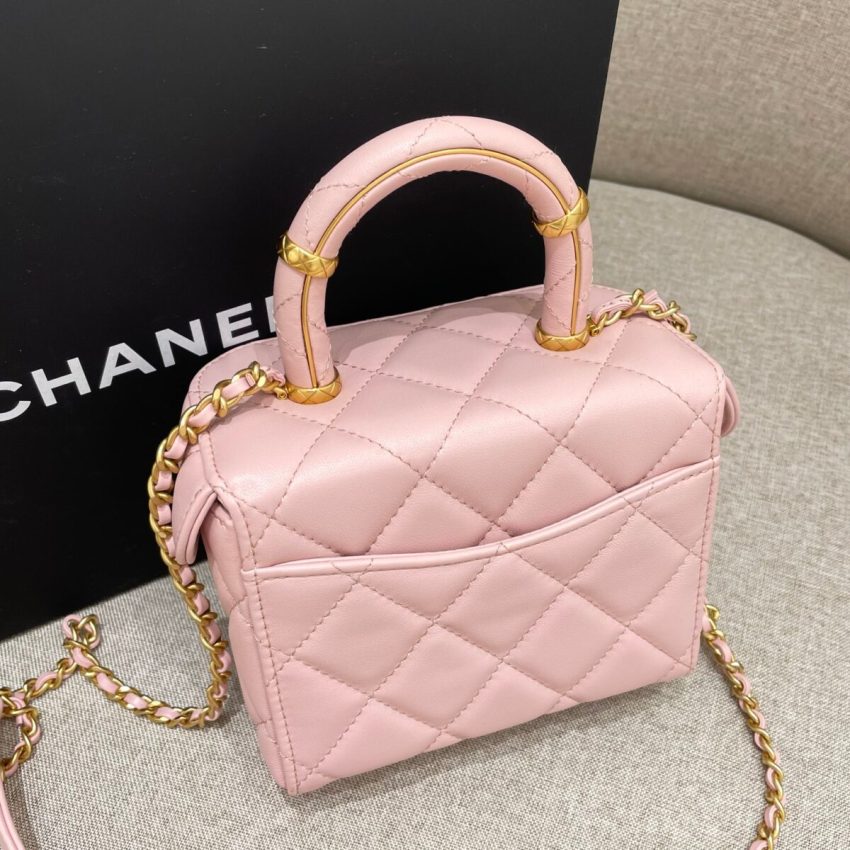 chanel-tweed-handle-crush-small-pink-gallery-3 CHANEL Tweed Handle Crush Small Pink - fake chanel tweed bag detail 5