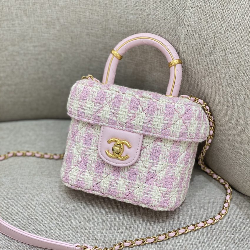 chanel-tweed-handle-crush-small-purple-gallery-3 CHANEL Tweed Handle Crush Small Purple - chanel tweed replica detail 5