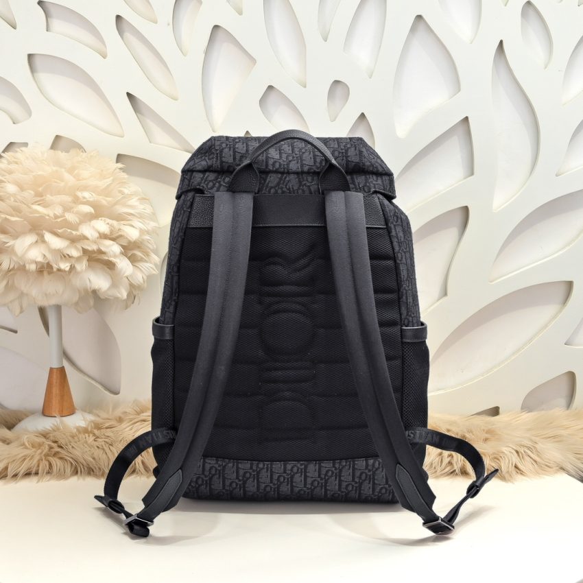 dior 8 backpack with flap black 6