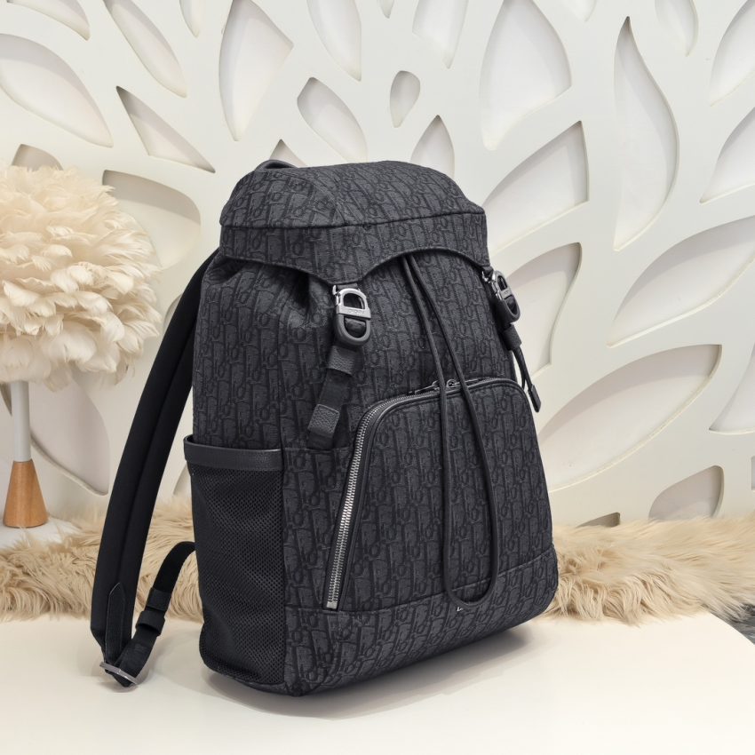 dior 8 backpack with flap black 8