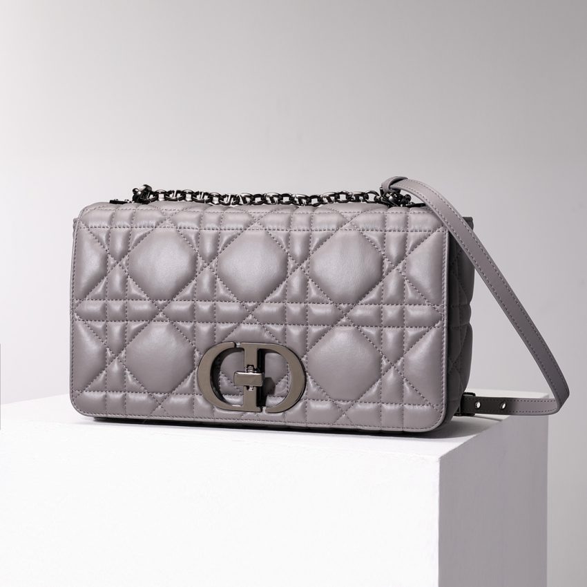 dior caro bag diamond grey 2
