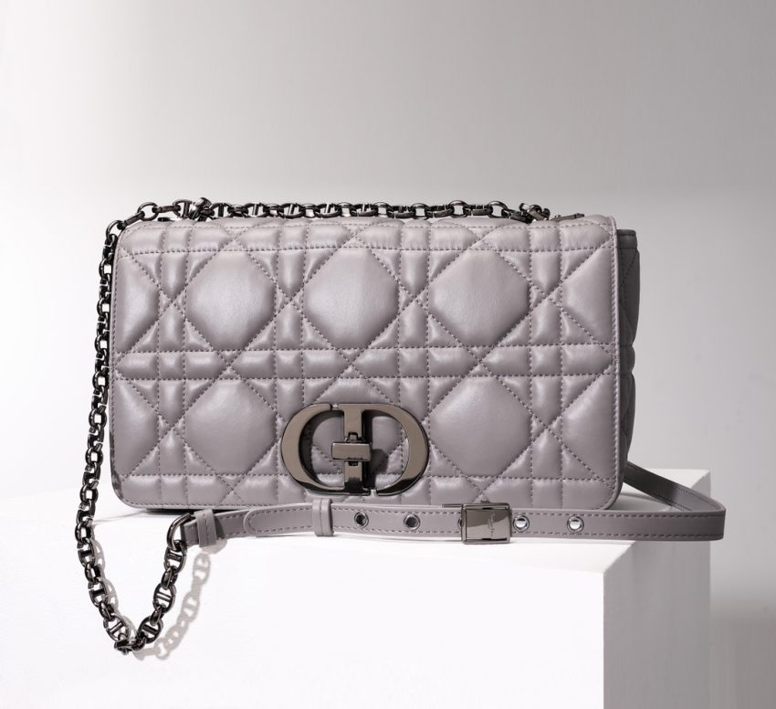 dior caro bag diamond grey 3