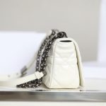 dior caro bag white gunmetal 3