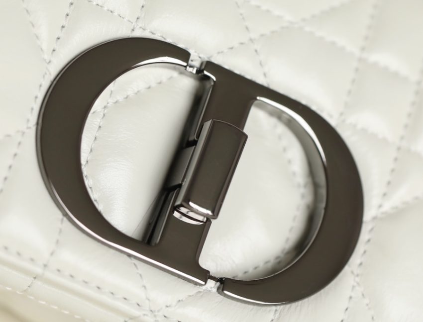 dior caro bag white gunmetal 8