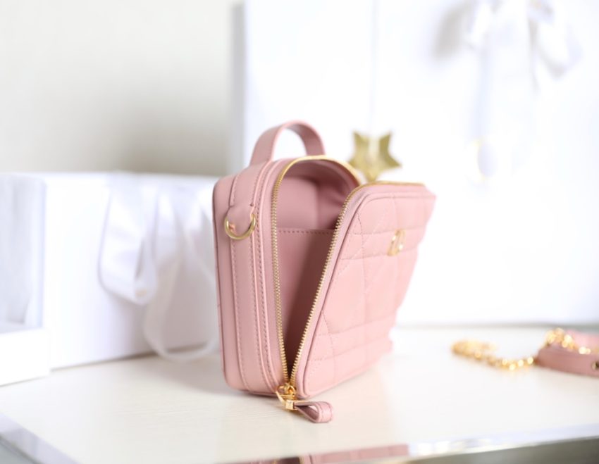 dior caro box bag pink 5