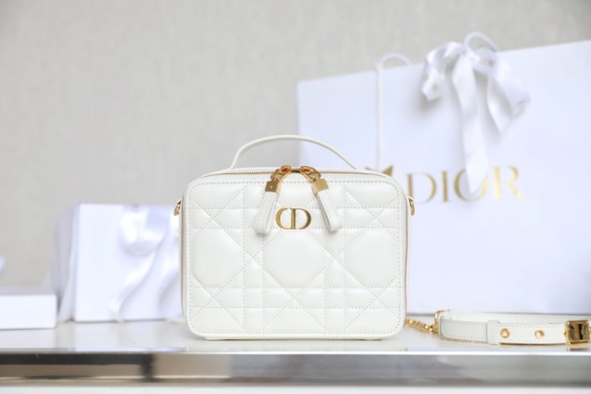 dior caro box bag white 2