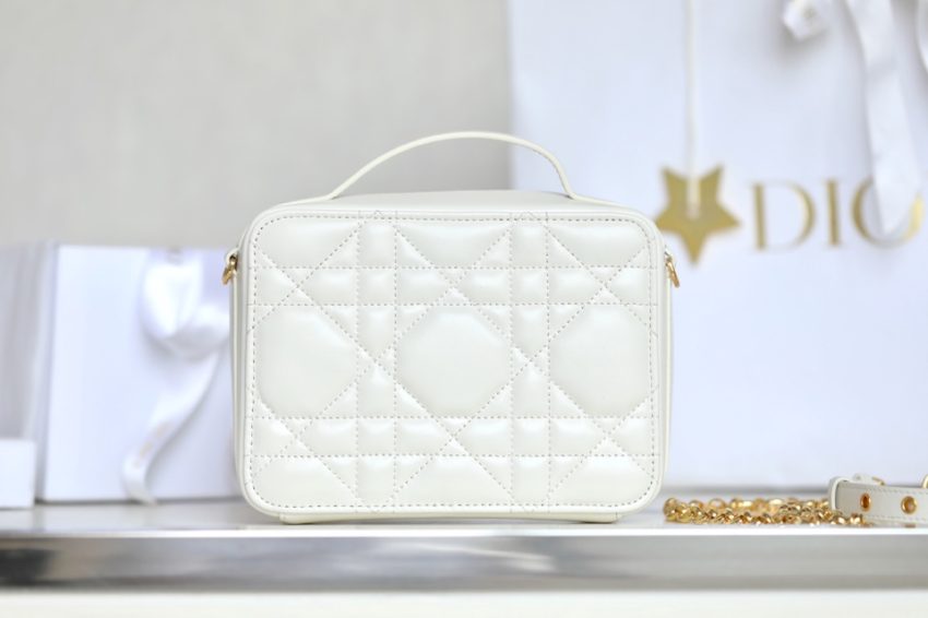 dior caro box bag white 3