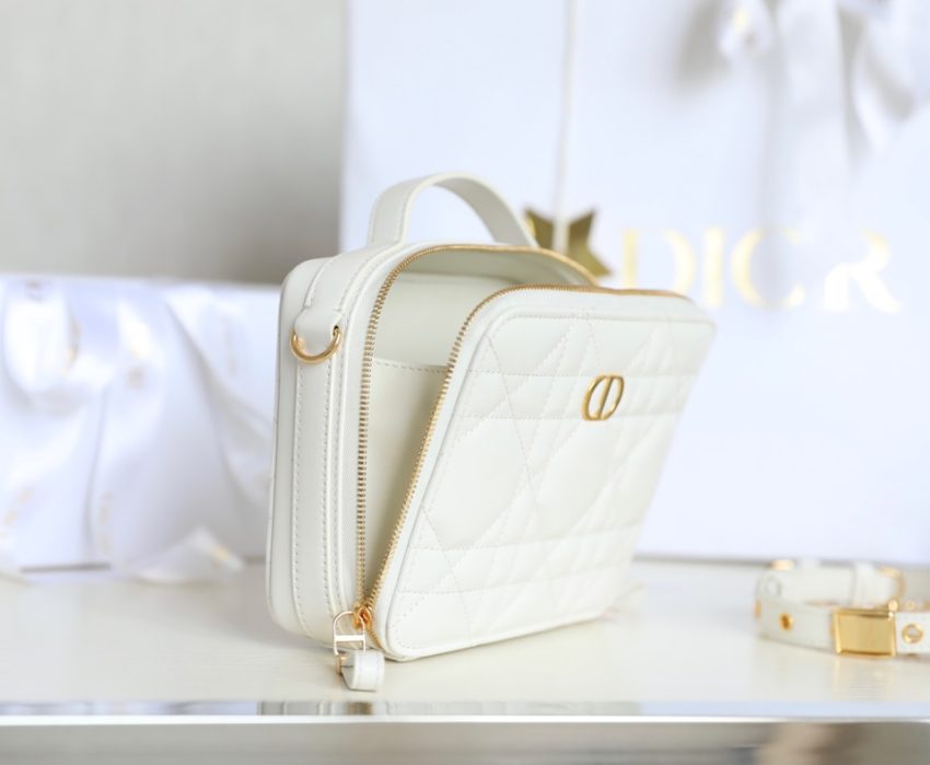 dior caro box bag white 5