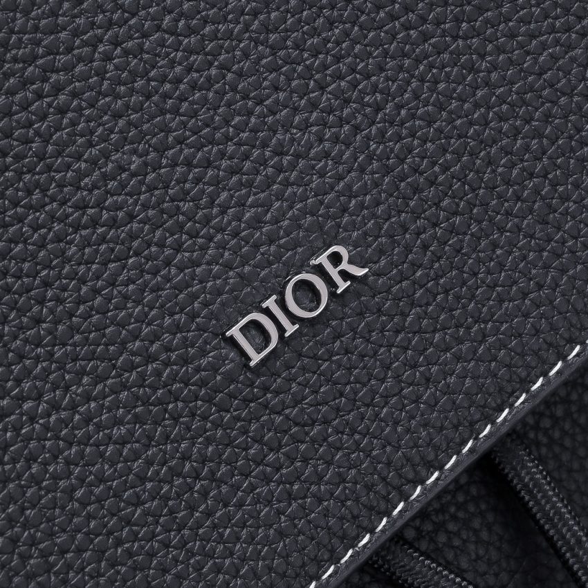 dior saddle backpack black with flap 3