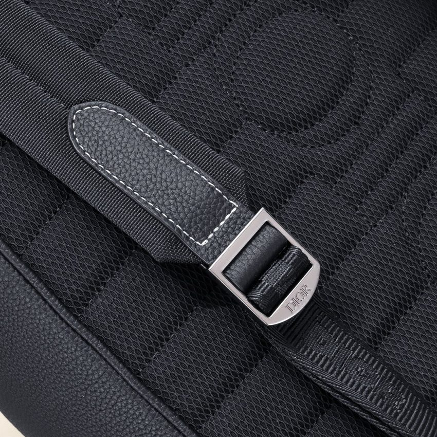 dior saddle backpack black with flap 4