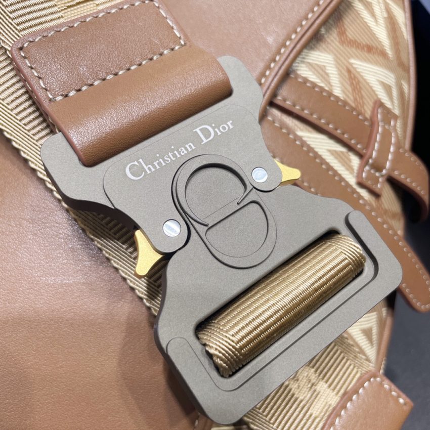 dior saddle bag brown triangle 2