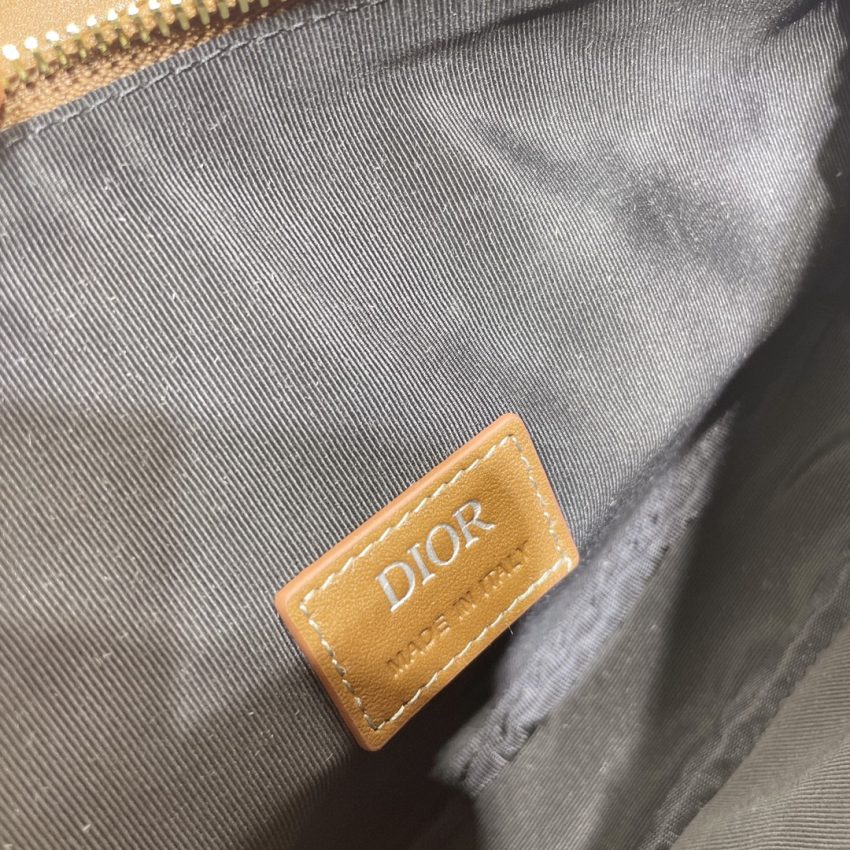 dior saddle bag brown triangle 3