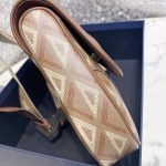 dior saddle bag brown triangle 6