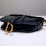 dior saddle bag crocodile black 2