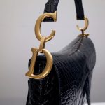 dior saddle bag crocodile black 3