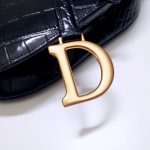 dior saddle bag crocodile black 7