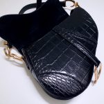 dior saddle bag crocodile black 9