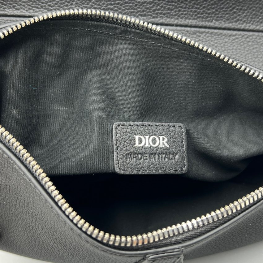 dior saddle bag full black calfskin 4