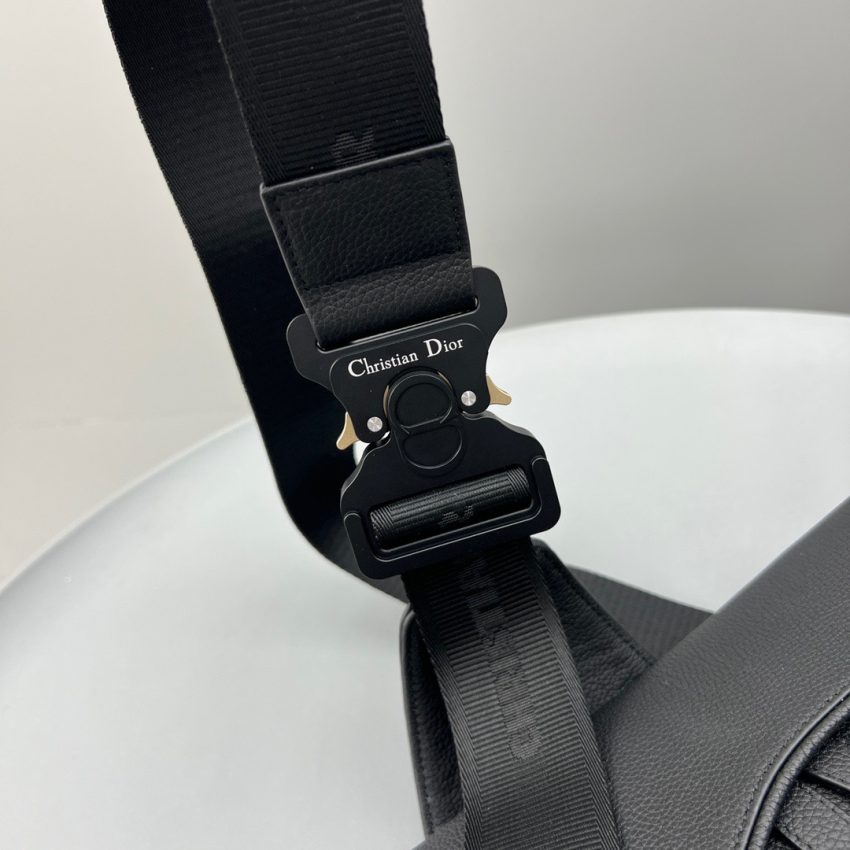 dior saddle bag full black calfskin 5
