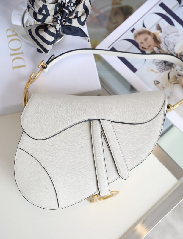 dior saddle white wool 9