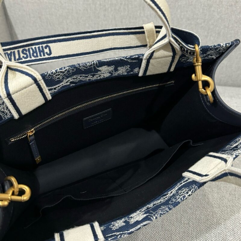 dior tote book blue tiger leather 6