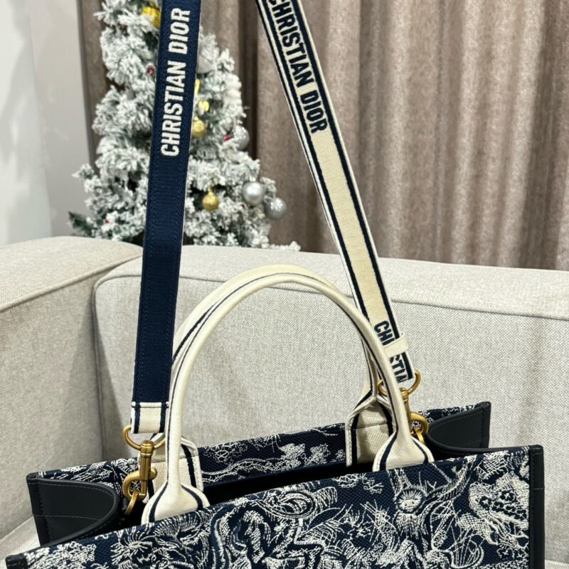 dior tote book blue tiger leather 9