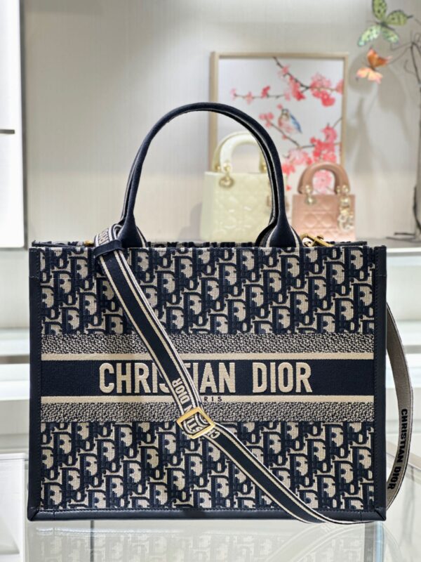 dior tote book cd canvasleather 12