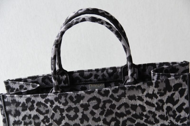 dior tote book leopard grey 2