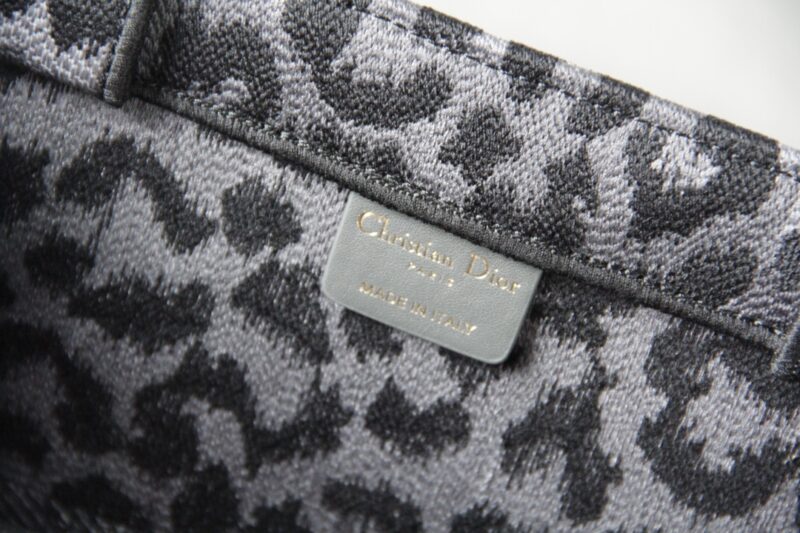 dior tote book leopard grey 3