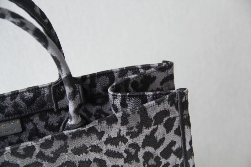 dior tote book leopard grey 4